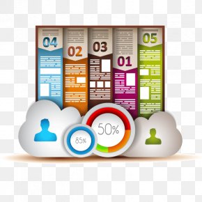 Clouds Business Information Display Ppt Element PNG