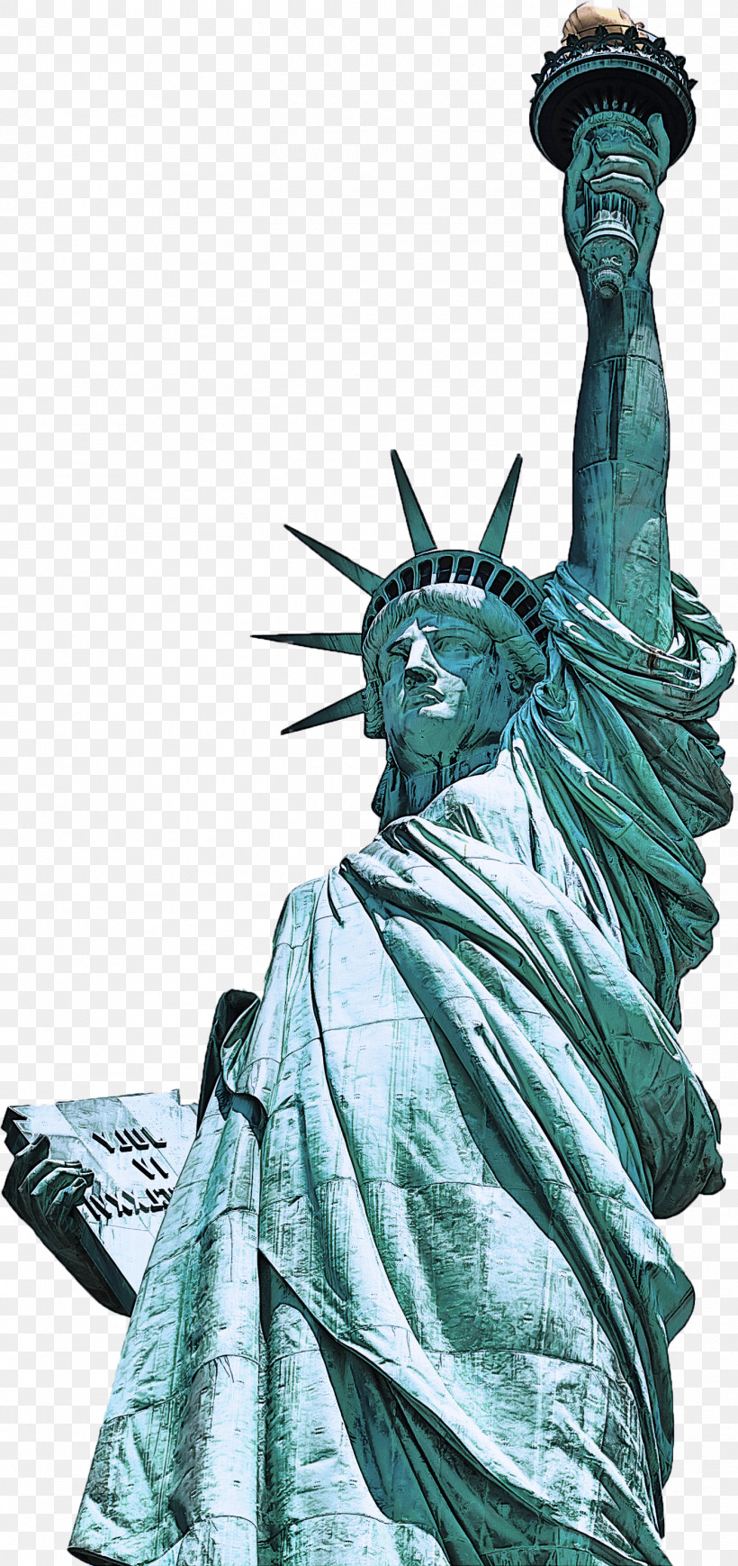 Statue Sculpture Classical Sculpture Stone Carving Statue Of Liberty National Monument, PNG, 1400x2969px, Statue, Carving, Character, Classical Sculpture, Line Art Download Free