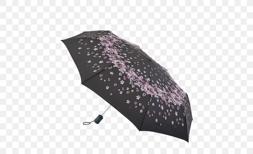 Umbrella Rain Clothing Handbag Flower, PNG, 500x500px, Umbrella, Black, Cherry Blossom, Clothing, Color Download Free