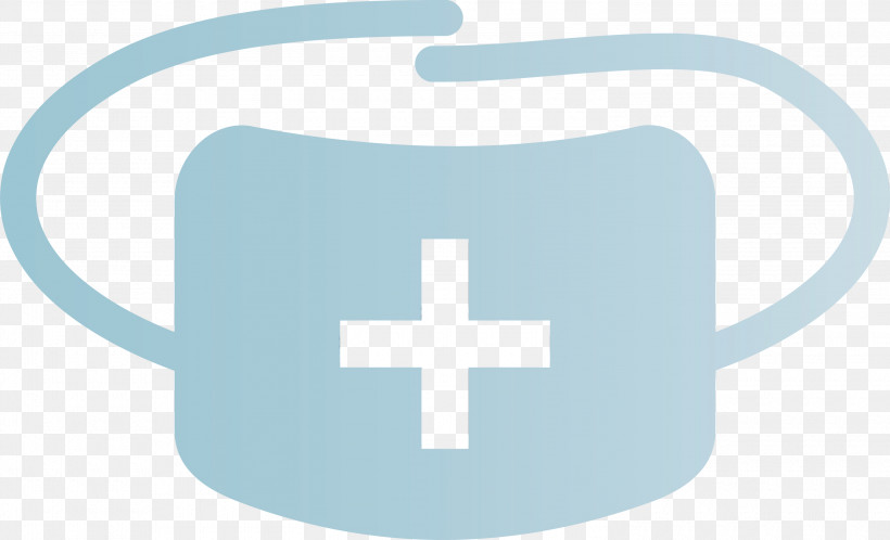 Cross Turquoise Aqua Mug Symbol, PNG, 3000x1822px, Medical Mask, Aqua, Cross, Mug, Paint Download Free