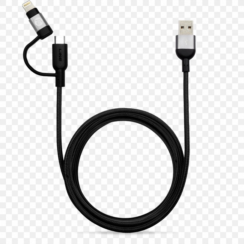 Electrical Cable Lightning Micro-USB USB Flash Drives, PNG, 1500x1500px, Electrical Cable, Adapter, Cable, Communication Accessory, Data Transfer Cable Download Free