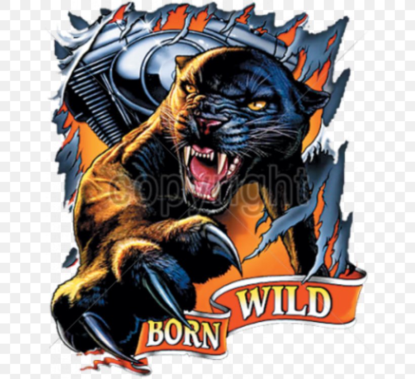 Motorcycle Illustration Black Panther Graphics Born To Be Wild, PNG, 750x750px, Motorcycle, Animal, Black Panther, Born To Be Wild, Character Download Free