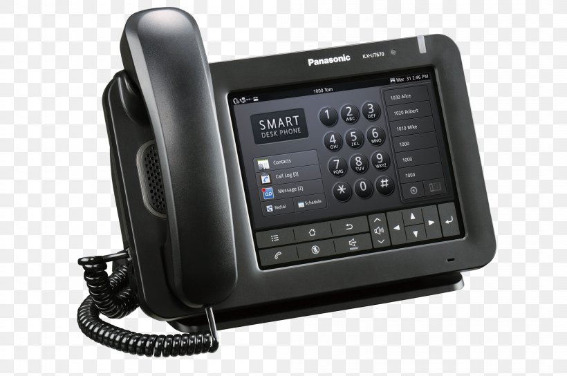 VoIP Phone Telephone Panasonic Executive KX-UT670 Session Initiation Protocol, PNG, 2100x1394px, Voip Phone, Business Telephone System, Communication, Corded Phone, Electronics Download Free