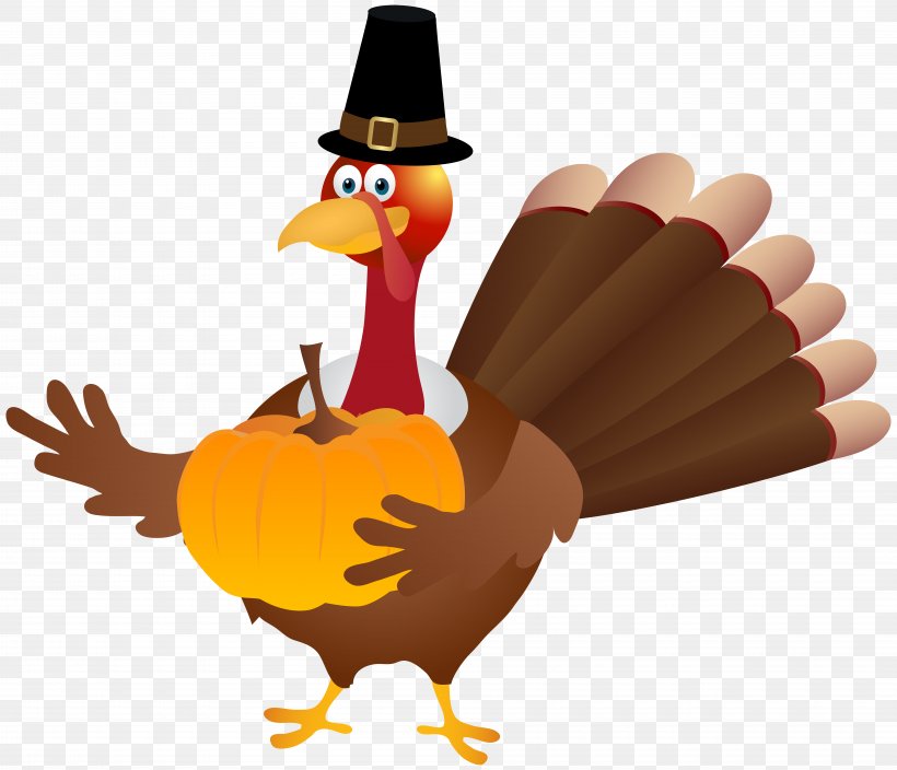 Turkey Thanksgiving Santa Claus Clip Art, PNG, 8000x6878px, Turkey, Beak, Bird, Chicken, Christmas Download Free