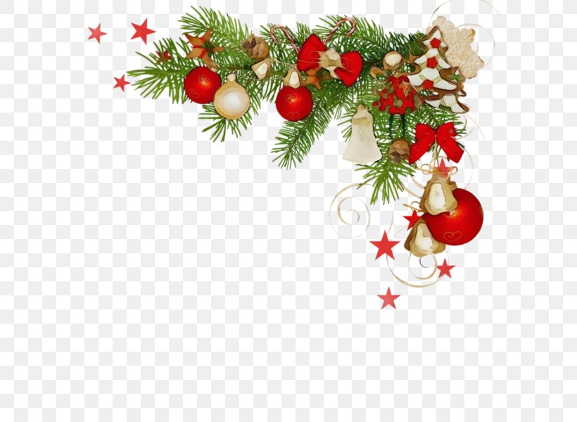 Christmas And New Year Background, PNG, 600x600px, Watercolor, Branch, Christmas, Christmas Day, Christmas Decoration Download Free