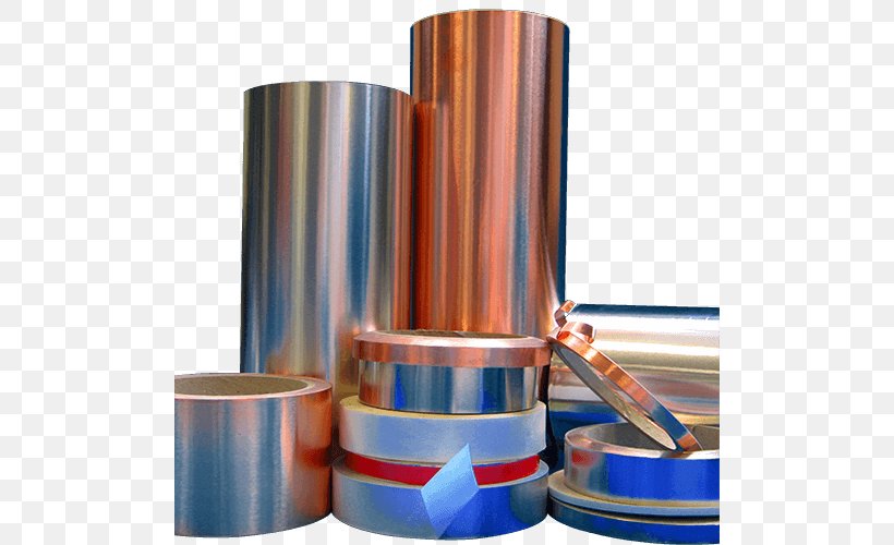 Copper Paper Foil Material Industry, PNG, 500x500px, Copper, Adhesive, Adhesive Tape, Cylinder, Electric Current Download Free
