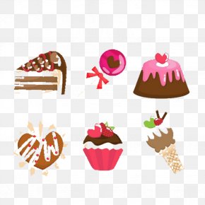 Chocolate Cake Cartoon Picture Material - Chocolate Cake Birthday Cake Lollipop Layer Cake PNG