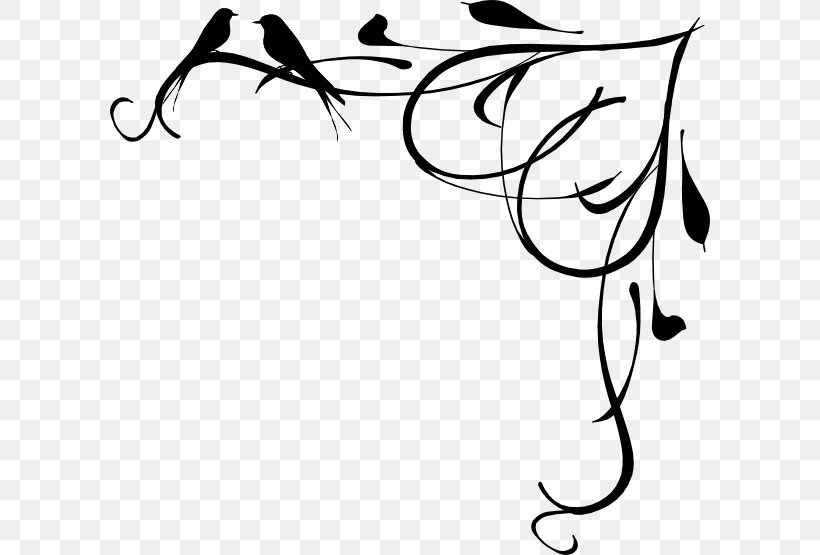 Clip Art Vector Graphics Image Drawing, PNG, 600x555px, Drawing, Art, Blackandwhite, Branch, Butterfly Frame Download Free
