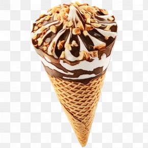 Sundae Ingredient - Ice Cream Cone Background PNG