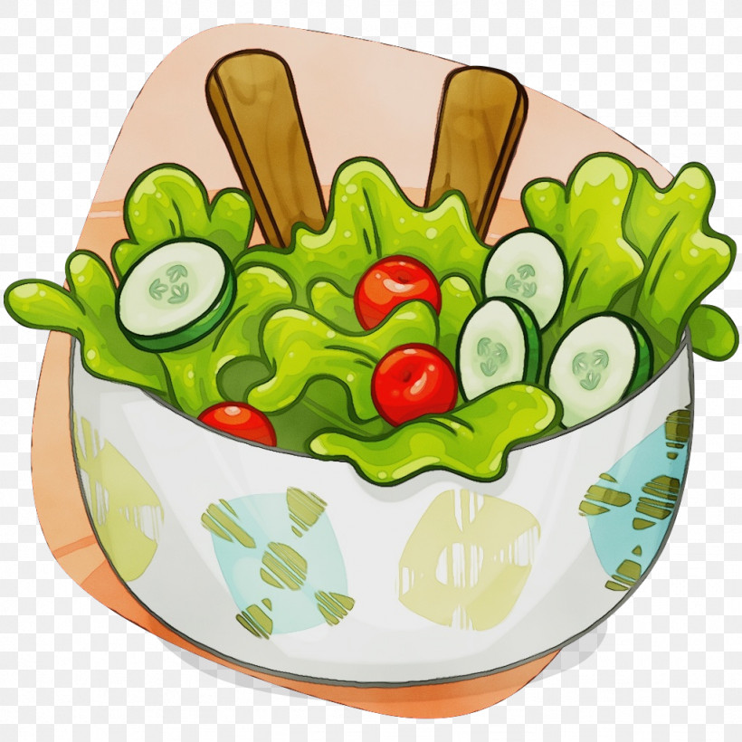 Salad, PNG, 1024x1024px, Watercolor, Cuisine, Dish, Food, Fruit Download Free