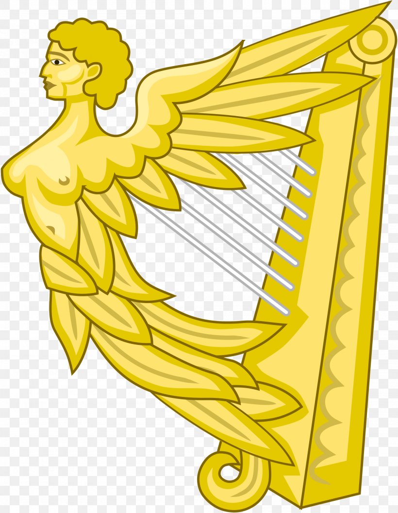 Coat Of Arms Of Ireland Harp Heraldry, PNG, 2000x2576px, Ireland, Angel, Art, Badge, Celtic Harp Download Free
