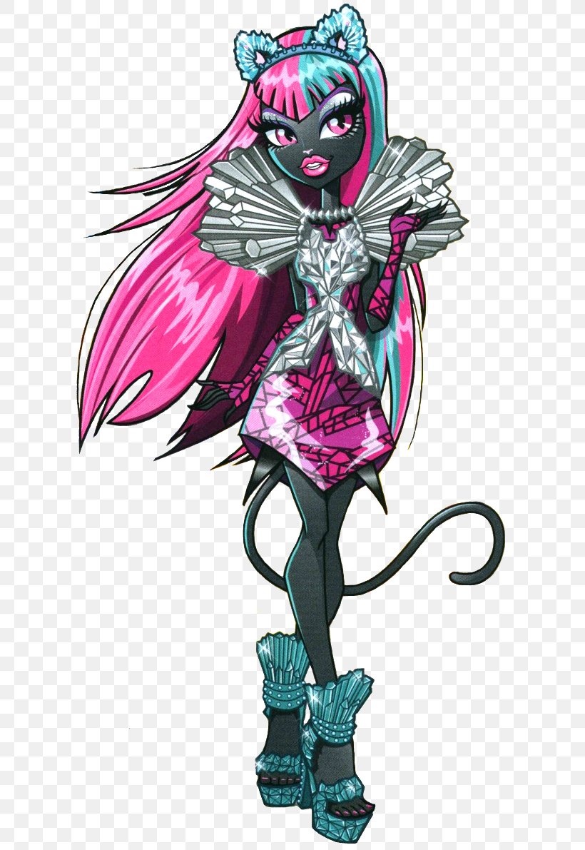 Monster High Doll Catty Noir Ever After High Werecat, PNG, 615x1191px, Watercolor, Cartoon, Flower, Frame, Heart Download Free