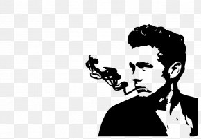 Smoking Man - T-shirt Silhouette Art Stencil Drawing PNG