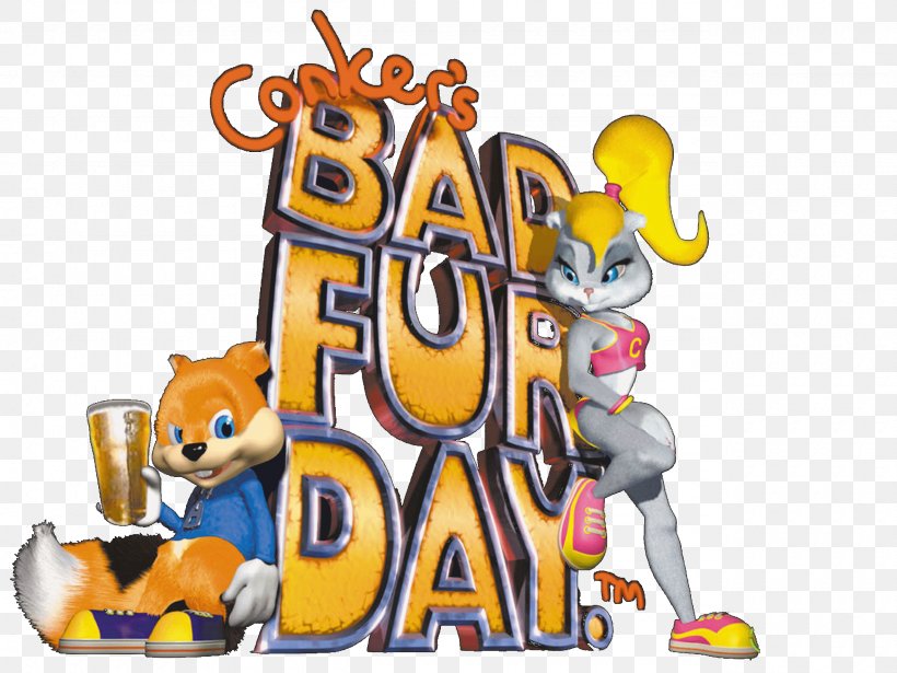 Conker's Bad Fur Day Nintendo 64 Banjo-Kazooie GoldenEye 007 Conker The Squirrel, PNG, 2560x1920px, Nintendo 64, Action Game, Banjokazooie, Brand, Cartoon Download Free