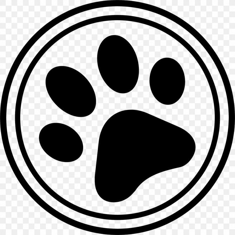 Dog Paw Epos Now Footprint Clip Art, PNG, 1024x1024px, Dog, Area, Black, Black And White, Emoji Download Free