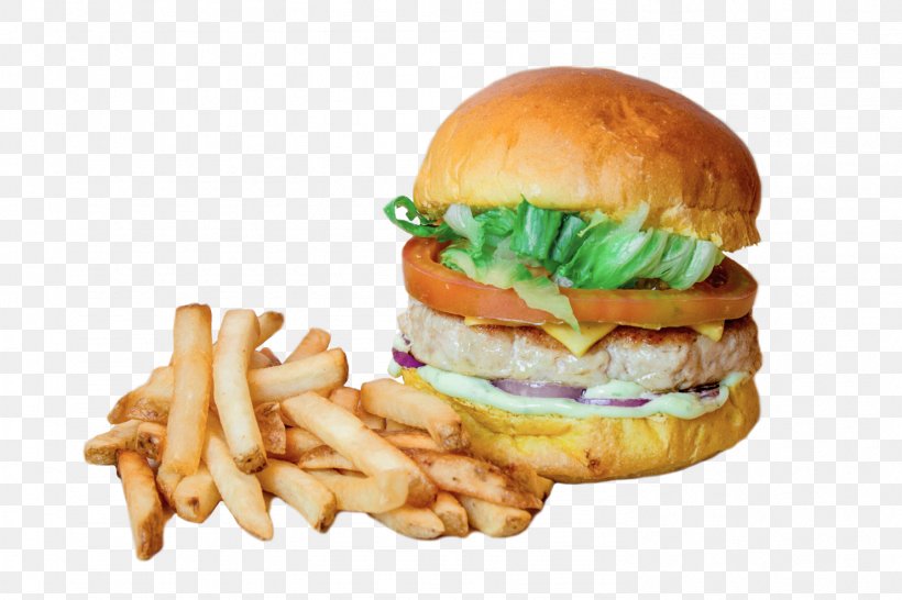 French Fries Hamburger Cheeseburger Buffalo Burger Vegetarian Cuisine, PNG, 1482x988px, French Fries, American Food, Breakfast Sandwich, Buffalo Burger, Bun Download Free