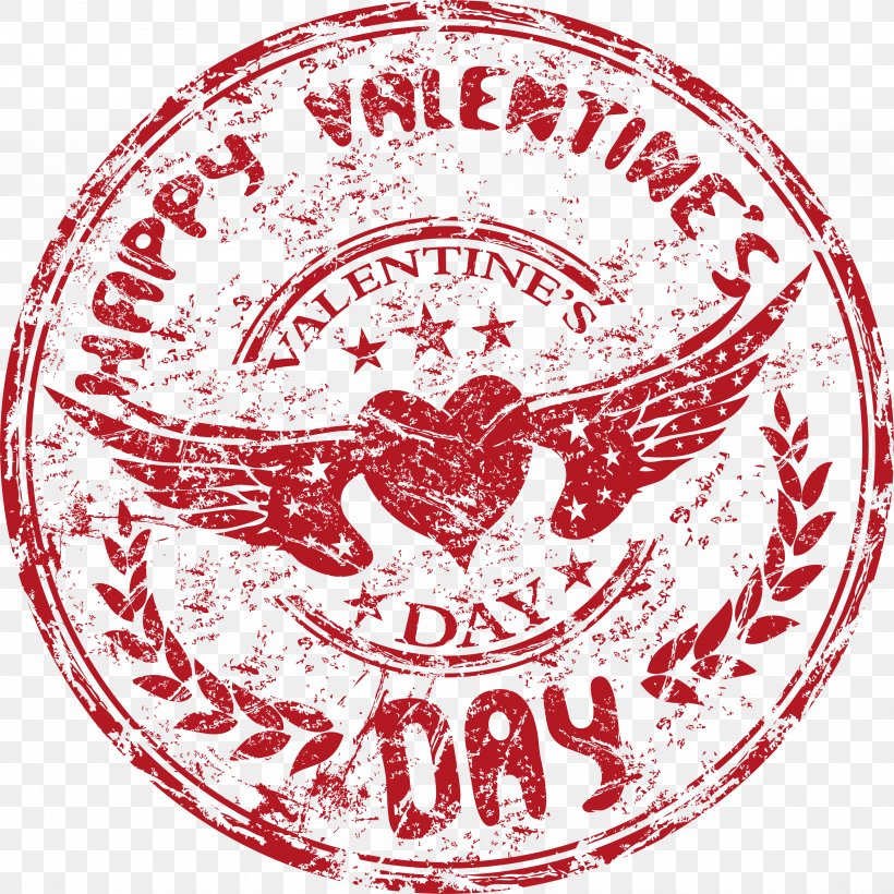 Valentine's Day Postage Stamps Rubber Stamp, PNG, 3484x3484px, Valentine S Day, Area, Heart, Logo, Love Download Free