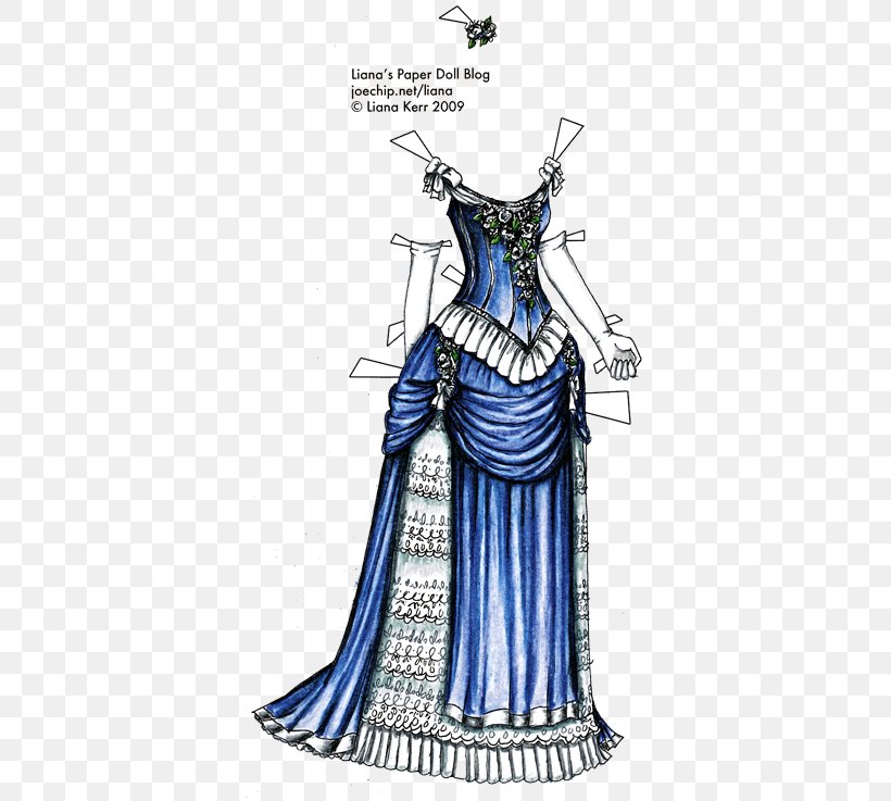 Ball Gown 1880s Dress Evening Gown, PNG, 369x737px, Gown, Art, Ball, Ball Gown, Blue Download Free