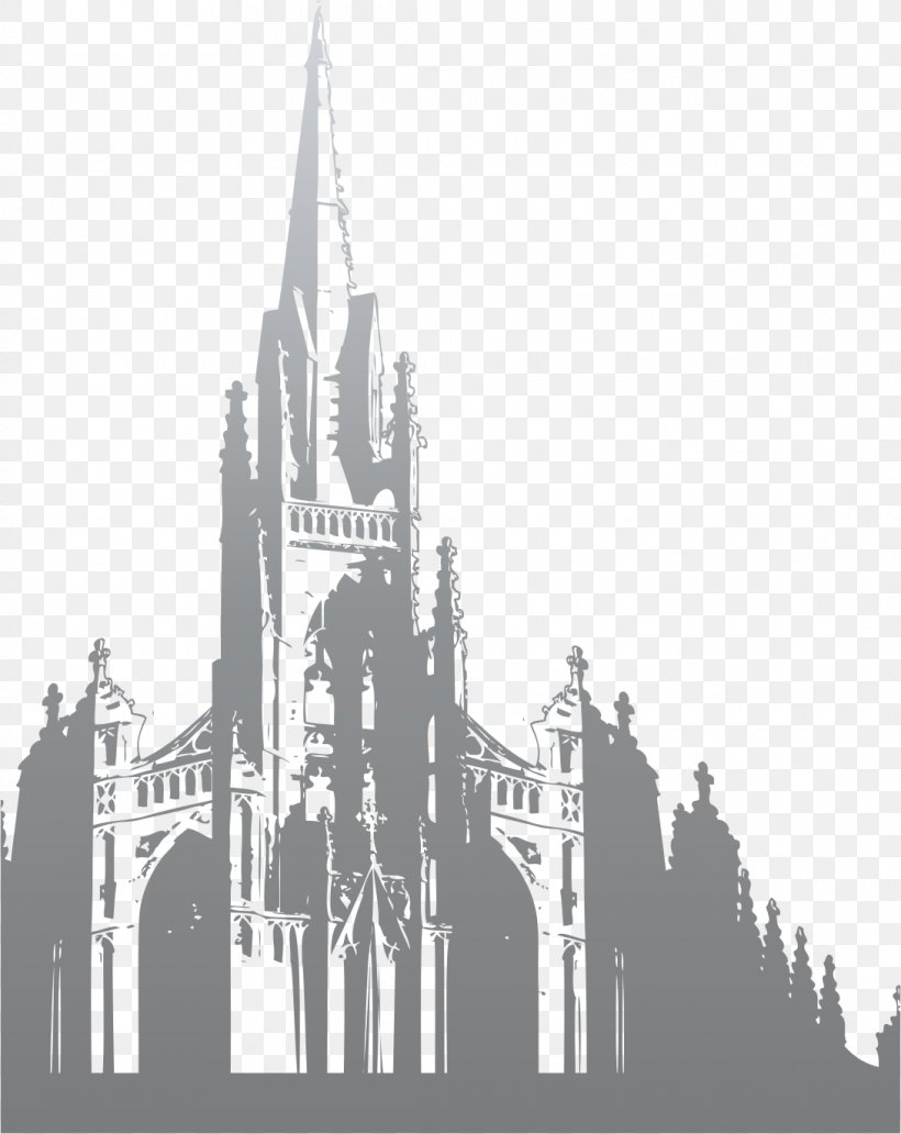 Black And White Building Silhouette Architecture, PNG, 1090x1372px, Black And White, Architecture, Building, Cathedral, Church Download Free
