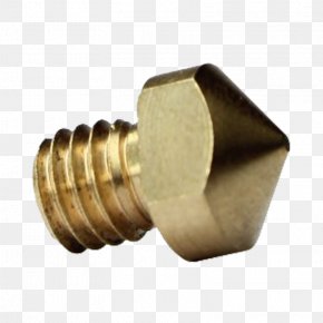 Brass - Brass 3D Printing Extrusion Nozzle RepRap Project PNG
