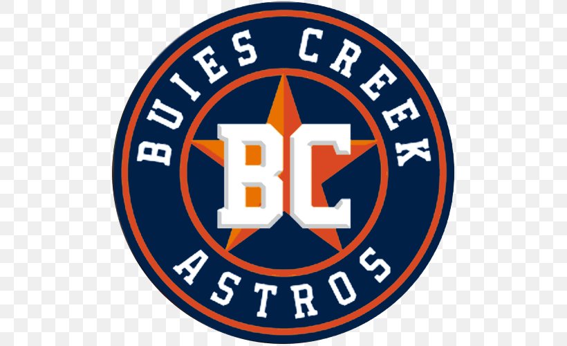 Buies Creek Astros 2017 Houston Astros Season Los Angeles Angels Jim Perry Stadium, PNG, 500x500px, Houston Astros, Area, Badge, Baseball, Brand Download Free