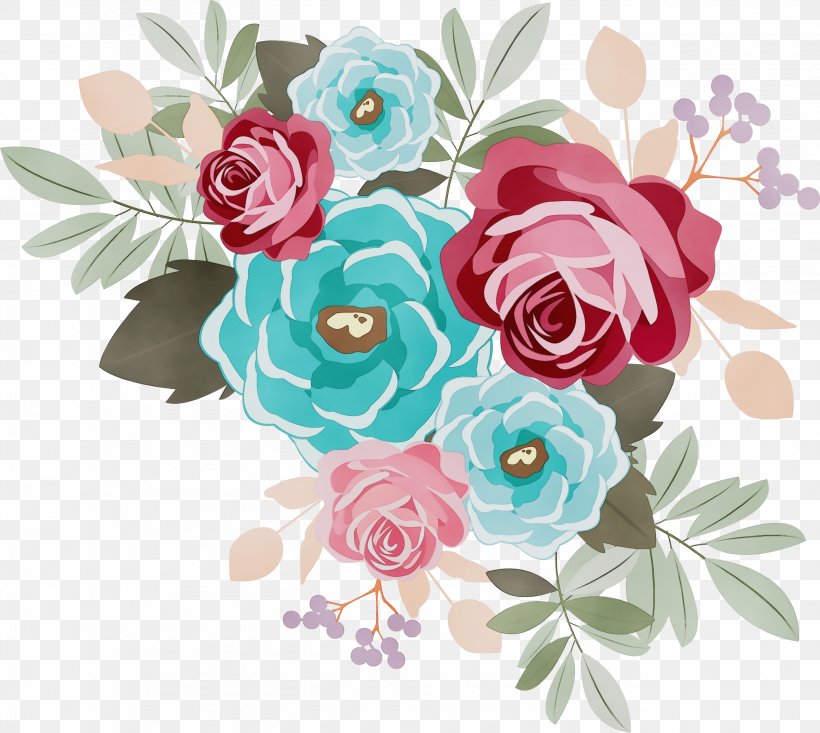 Garden Roses, PNG, 2731x2442px, Watercolor, Bouquet, Cut Flowers, Flower, Garden Roses Download Free