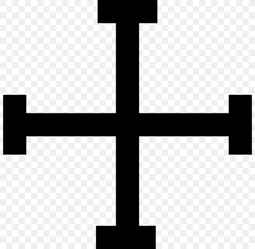 Kingdom Of Jerusalem Jerusalem Cross Christian Cross Clip Art, PNG, 800x800px, Kingdom Of Jerusalem, Black And White, Christian Cross, Christianity, Cross Download Free