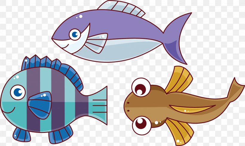 Fish Euclidean Vector Illustration, PNG, 3067x1839px, Fish, Animation, Art, Cartilaginous Fish, Cartoon Download Free