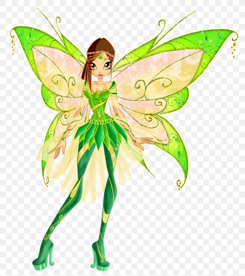 Flora Tecna Musa Fairy DeviantArt, PNG, 843x948px, Flora, Bloomix Power, Brush Footed Butterfly, Butterfly, Costume Design Download Free