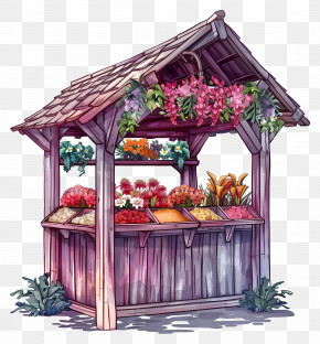 Flower Stand - Rustic Flower Stand PNG