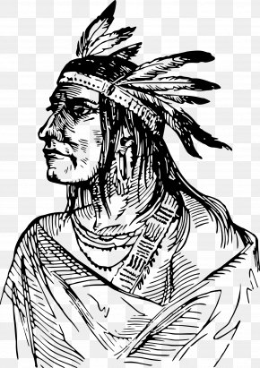 Drawing Indian - Native Americans In The United States Tribal Chief Tribe Shawnee PNG