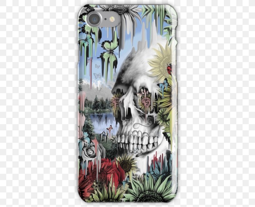 Skull Zazzle IPhone X IPhone 5s, PNG, 500x667px, Skull, Art, Bone, Butterflies And Moths, Ceramic Download Free