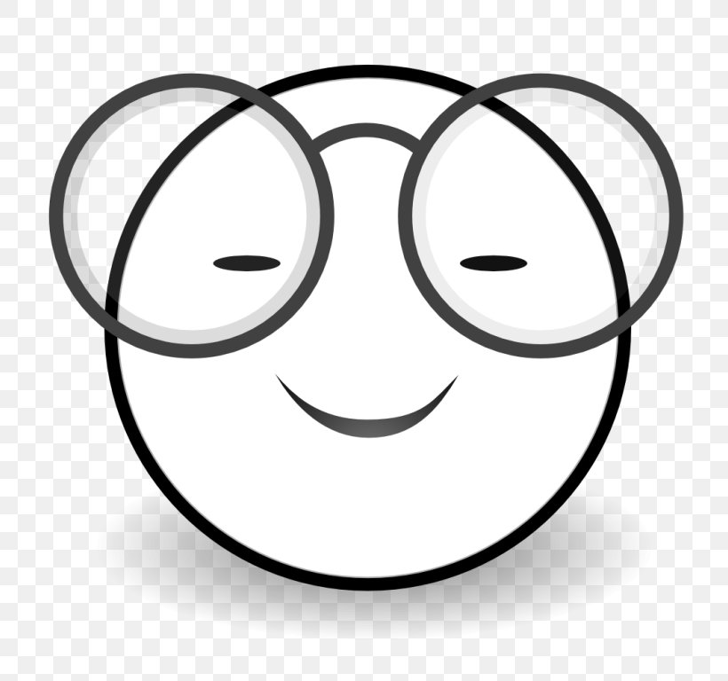 Smiley Emoticon Glasses Clip Art, PNG, 768x768px, Smiley, Area, Black And White, Computer, Emoticon Download Free