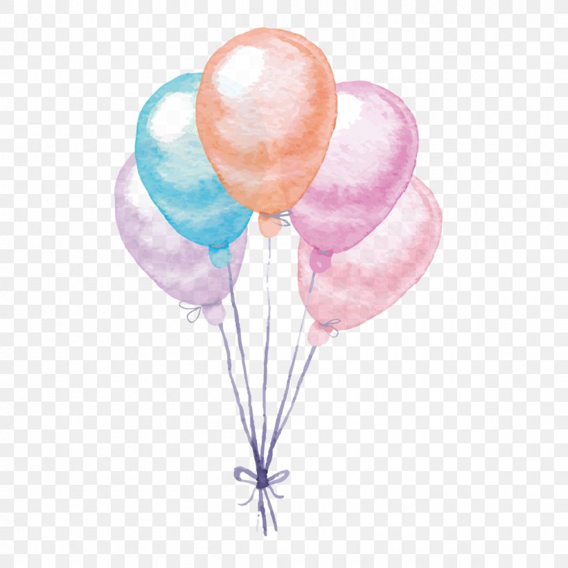 Balloon Watercolor Painting, PNG, 1200x1200px, Balloon, Birthday, Color, Drawing, Gouache Download Free