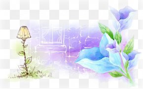 Tips Small Street Picture Material - Watercolor Painting Wallpaper PNG