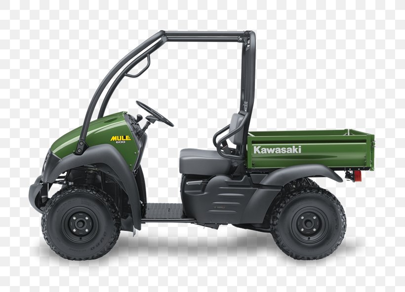 Kawasaki MULE Utility Vehicle Side By Side Four-wheel Drive Kawasaki Heavy Industries Motorcycle & Engine, PNG, 790x592px, Kawasaki Mule, Agricultural Machinery, Allterrain Vehicle, Automotive Exterior, Automotive Tire Download Free