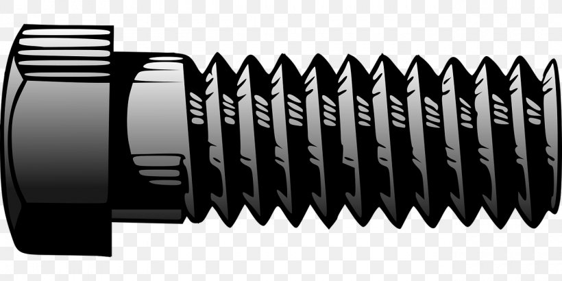 Bolt Nut Clip Art, PNG, 1280x640px, Bolt, Black And White, Brand, Carriage Bolt, Hardware Download Free
