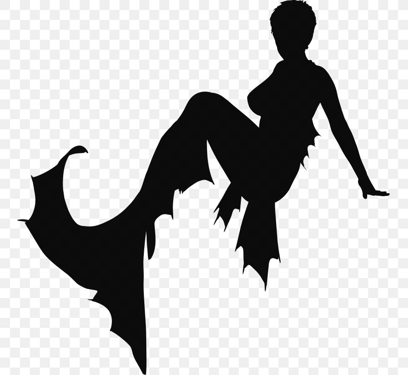 Mermaid Clip Art, PNG, 749x755px, Mermaid, Black, Black And White, Fictional Character, Joint Download Free