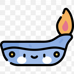 Diwali - Cute Smiling Lamp PNG