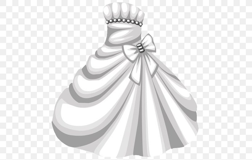 Gown Wedding Dress Clothing, PNG, 510x522px, Gown, Black And White, Bridal Accessory, Clothing, Clothing Accessories Download Free