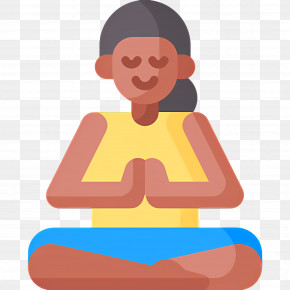 Meditation - Meditating Cartoon Person With Closed Eyes PNG
