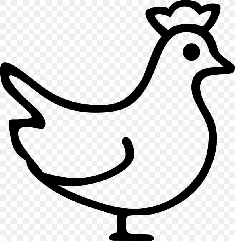 Fried Chicken Clip Art, PNG, 956x980px, Chicken, Beak, Bird, Blackandwhite, Chicken As Food Download Free