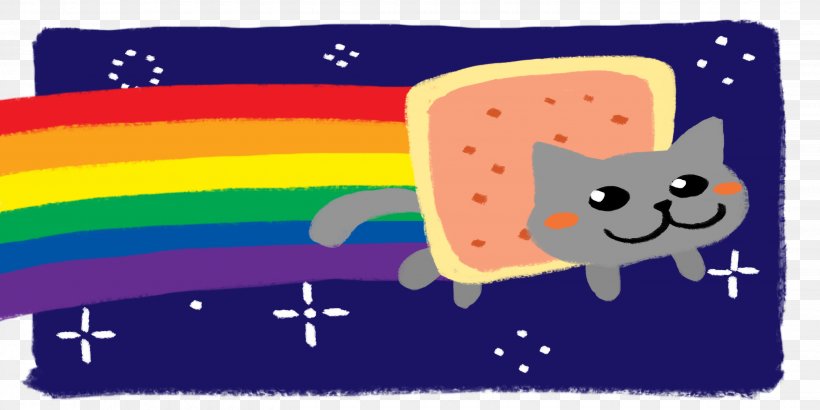 Nyan Cat Pop-Tarts Kitten, PNG, 2880x1440px, Cat, Animation, Area, Art, Cartoon Download Free