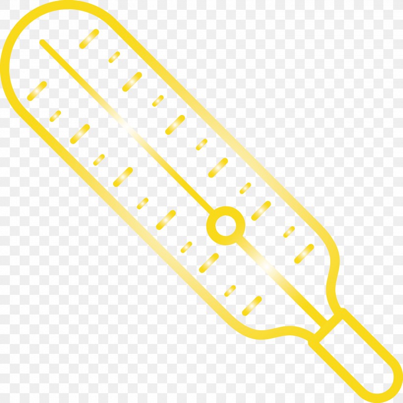 Thermometer Fever COVID, PNG, 3000x3000px, Thermometer, Covid, Fever, Line, Yellow Download Free