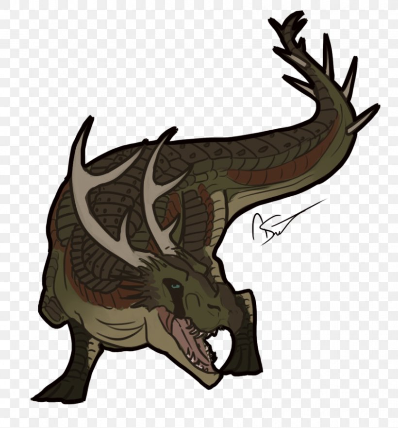 Tyrannosaurus Deer Dragon Cartoon, PNG, 862x927px, Tyrannosaurus, Animal, Antler, Cartoon, Deer Download Free