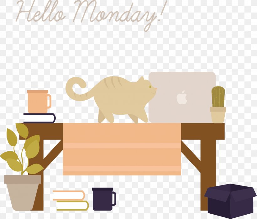 Cat Vector Graphics Monday Image, PNG, 1830x1560px, Cat, Architecture, Art, Box, Brand Download Free