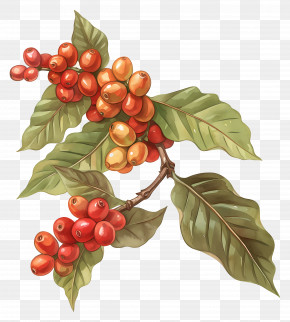 Coffee Plant - Coffee Plant With Berries PNG
