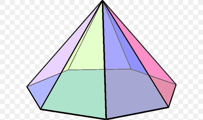 Hexagonal Pyramid Heptagon Nonagon Pentagonal Pyramid, PNG, 606x485px, Hexagonal Pyramid, Area, Bipyramid, Face, Geometry Download Free
