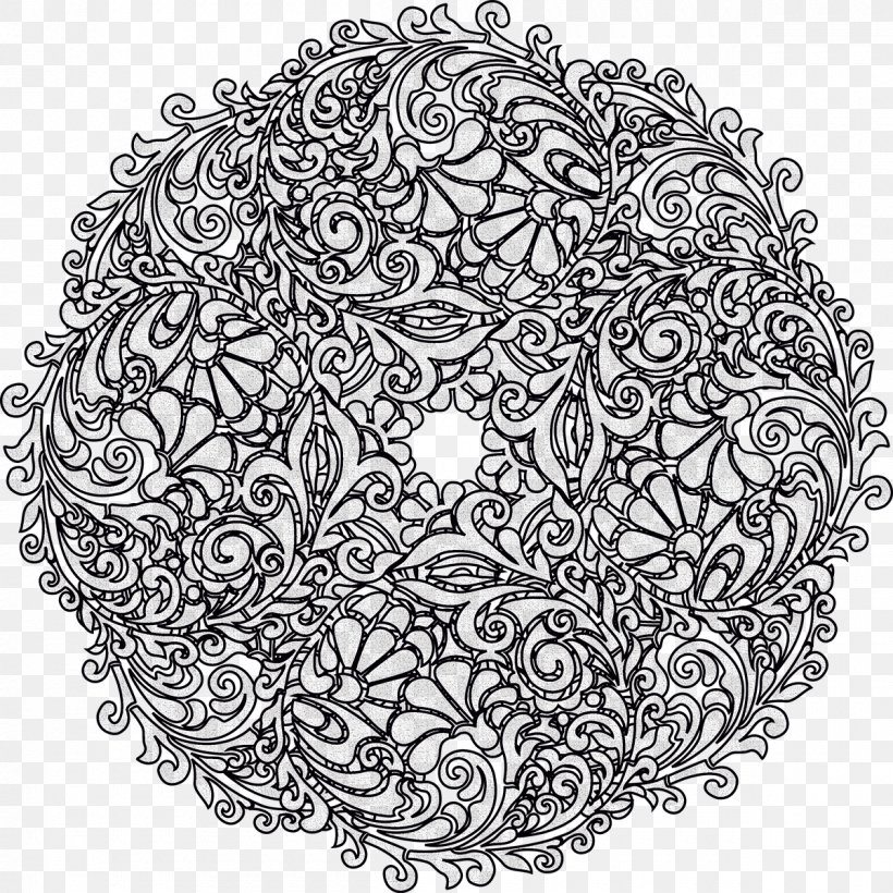 Mandala Drawing Social Media Art, PNG, 1200x1200px, Mandala, Area, Art, Artwork, Black And White Download Free