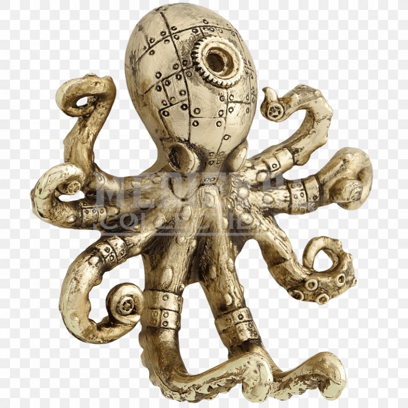Octopus Hook Steampunk Gold Wall, PNG, 850x850px, Octopus, Cephalopod, Clothes Hanger, Clothing, Distressing Download Free